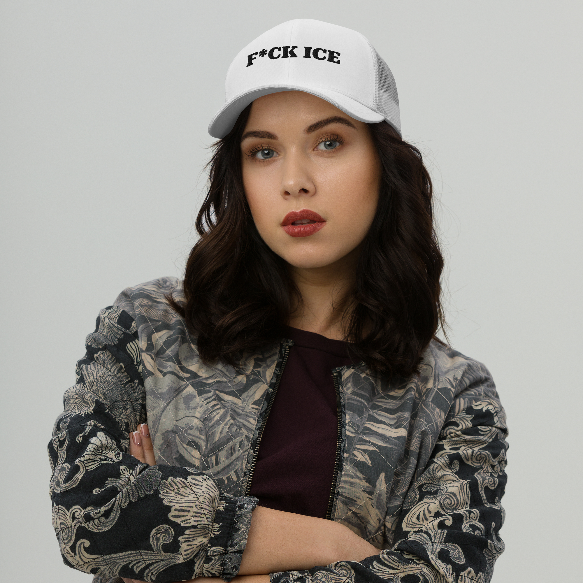 F ICE (Censored/Dark Font) | Trucker Cap